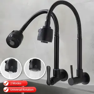 Keran Cuci Piring Kran Angsa Keran Wastafel Keran Angsa Flexible - 1/2 Inch Kran Tembok Kran Sink Flexible 2 Mode