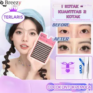 Breezy Bulu Mata 3 Langkah Cepat Hasil Natural Panjang Seperti Asli Sudah Ada Lem dan Pinset Mudah Dipakai Tahan Air Tidak Mudah Lepas Bikin Mata Besar Ramah untuk Pemula Tidak Terlihat Palsu Cocok Semua Bentuk Mata Banyak Gaya Bulumata Eyelash