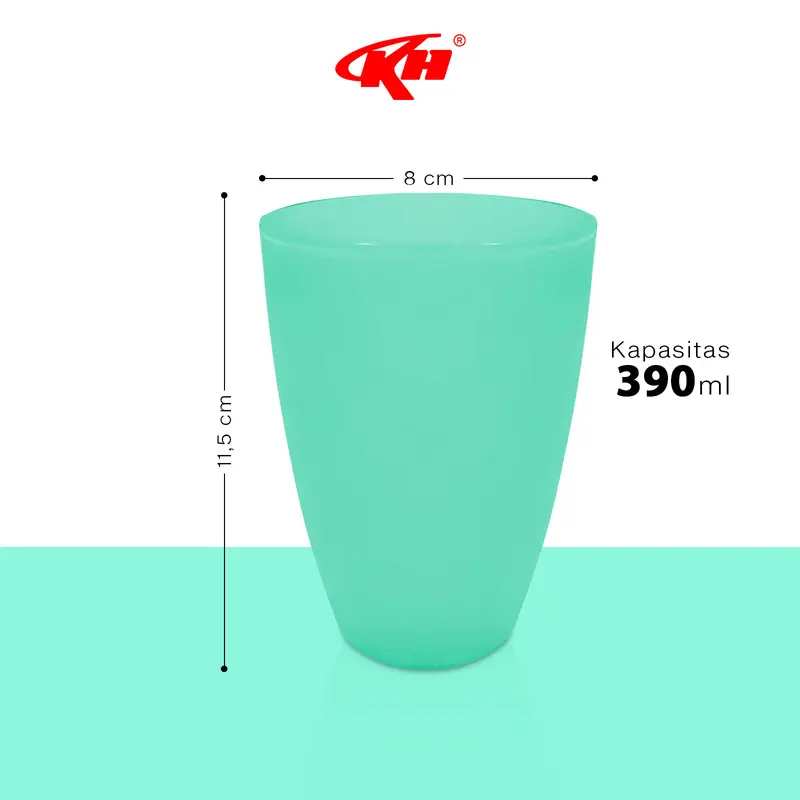 KH Gelas Asoka 390ml Plastik Glass Food Safe - Pink 1