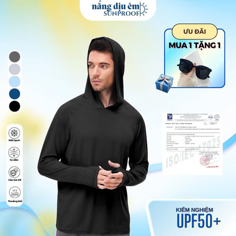 Áo chống nắng thun dài tay thiết kế chui đầu UPF 50+ form rộng dáng suông phù hợp cho nam và nữ SixMoon