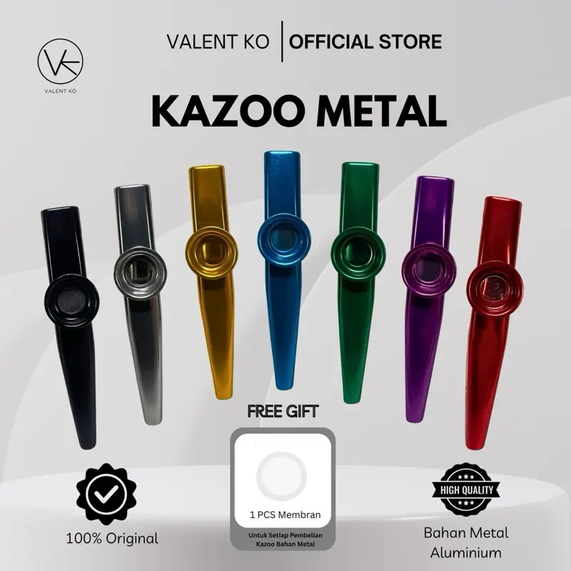 Kazoo Alat Musik Tiup Bahan Metal Kazoo alat musik ditiup bahan Metal Aluminium