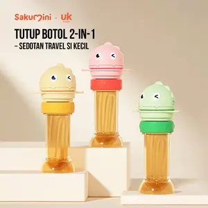 Sakumini 2in1 Travelling Portable Cover Straw Dino Tutup Botol Sedotan Anak Sakumini 2in1 Travelling Portable Cover Straw Dino Tutup Botol Sedotan Anak