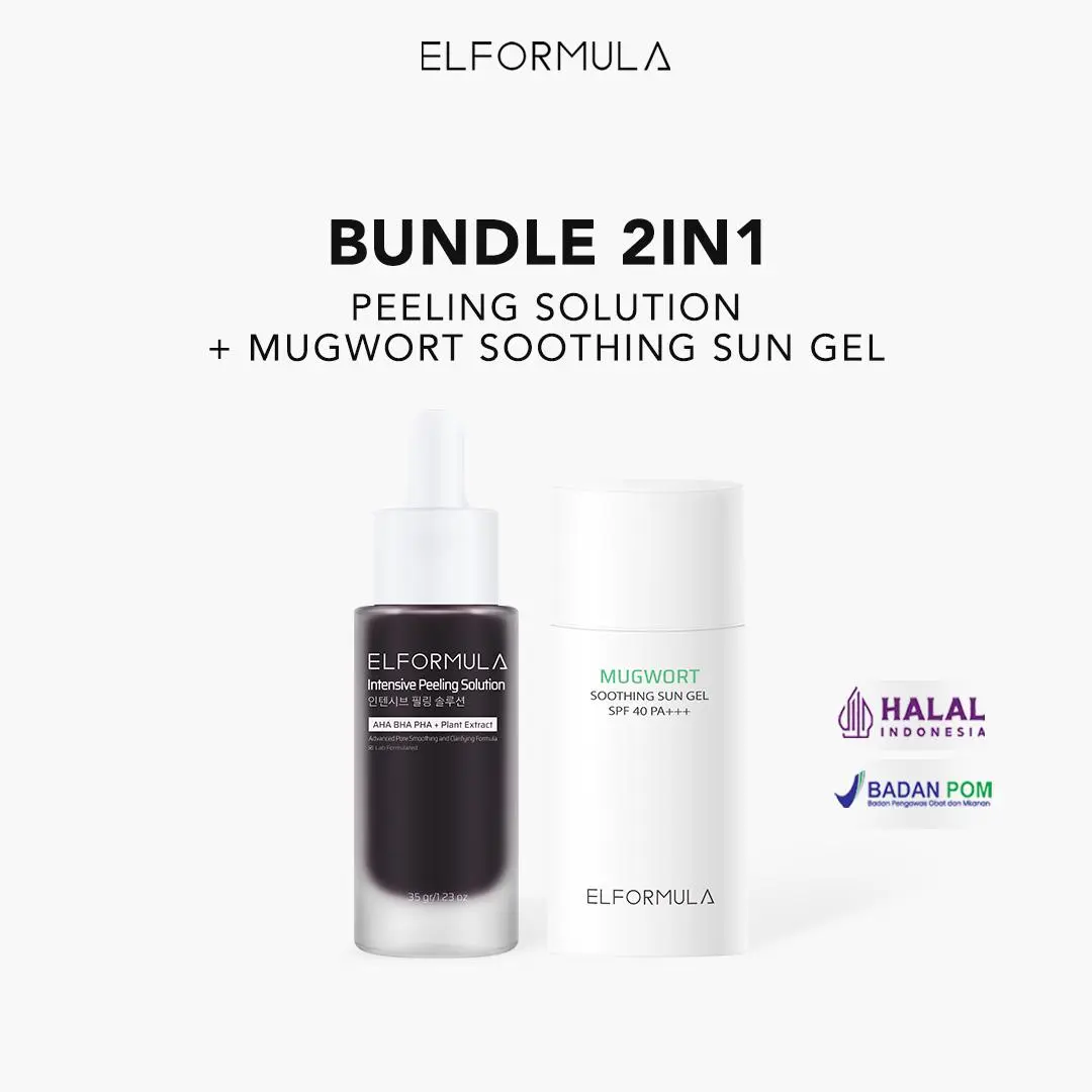 ELFORMULA Bundle 2in1 - Intensive Peeling Solution + Mugwort Soothing Sun Gel SPF 40 PA+++