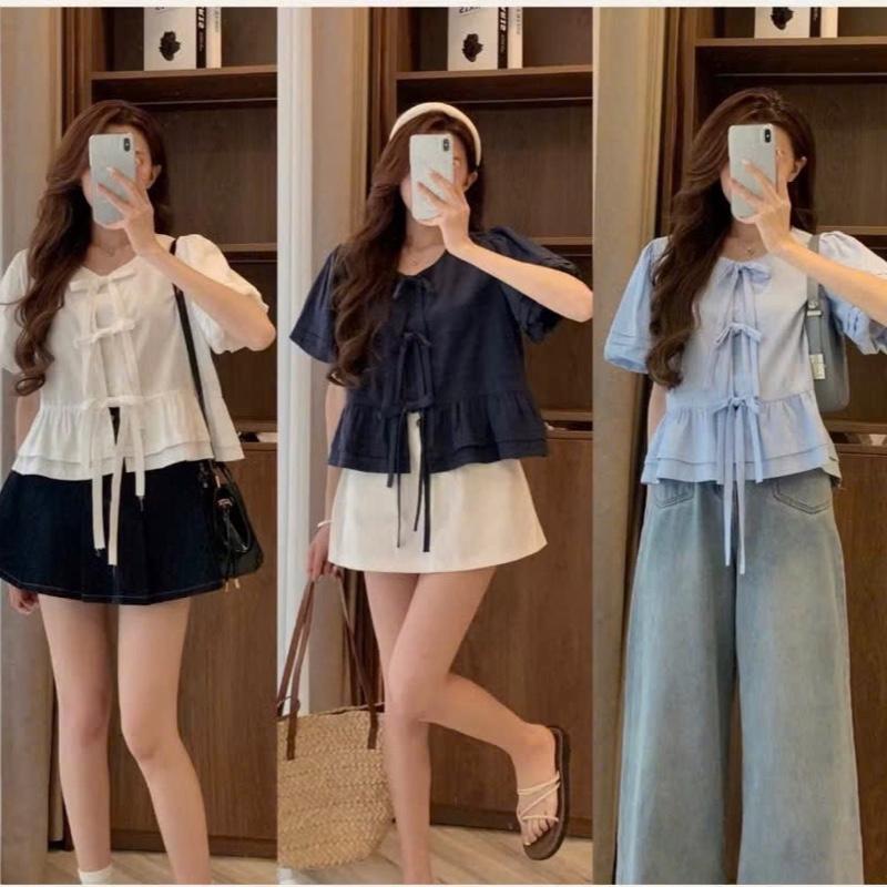  Áo Babydoll Bigsize 45-85kg cột dây chất lụa Hàn mềm mát SN302 