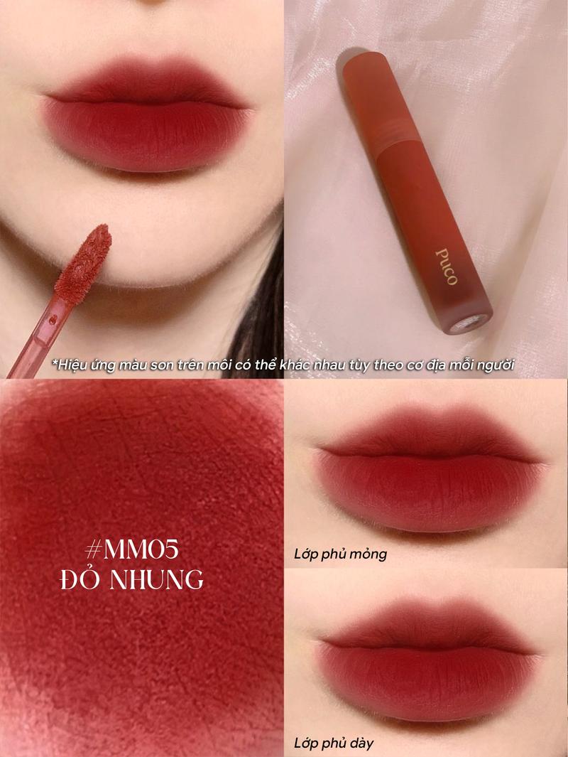 Product Introduction of PUCO Box 10 Son Kem Bơ Custard Lip Mud Túi Mù xốp, mịn, mướt không khô môi, lên màu chuẩn giúp làm đầy rãnh môi 2.5g 26