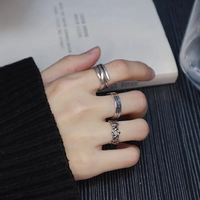 3in1 Cincin Marcella Angka Romawi 3 in 1 Ring Fashion Set Cincin Pria Model Set Cincin  Pria Model Angka Romawi Cincin Aesthetic Vintage Cincin Estetik Gaya Retro