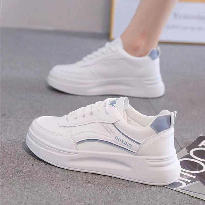 Product Introduction of New women's casual shoes Wear-resistant sole Breathable upper Korean style women's shoes Leather Rubber 38