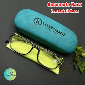 Kacamata Baca Plus Lensa Asli Kaca Anti Gores