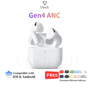 Utech Gen4 TWS Bluetooth Active Noise Cancellation Headset Bluetooth Full Bass Earphone Bluetooth headphone Earbuds Hedset Henset
