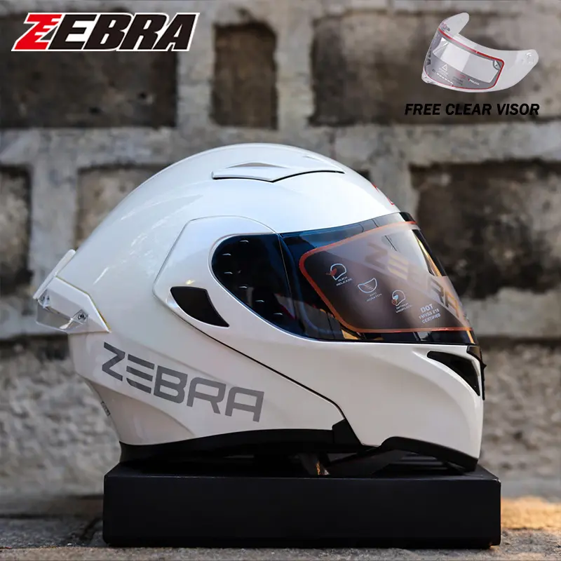 GENUINE】Zebra FF805 (YM-627) PLUS Modular Helmet Full Face Dual