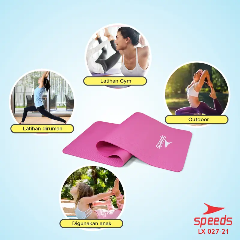 SPEEDS Matras Yoga Mat Karpet Spons NBR 8mm Alas Senam Dan Fitness Busa LX 027-21 5