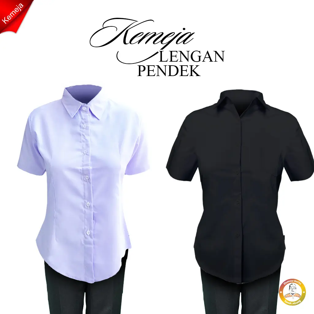 Kemeja Formal Wanita Lengan Pendek Warna Putih Hitam Polos Pakaian Kerja Kantoran Perempuan Bahan Katun Premium Baju Atasan Seragam Kantor Cewek Variasi Kancing Korean Style Dalaman Blazer Casual Jumbo Big Size Oversize Crinkle Crop Lembut Nyaman