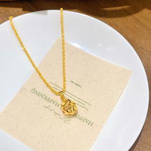 Kalung Wanita, Bersalut Emas 18K, Rekaan Berongga