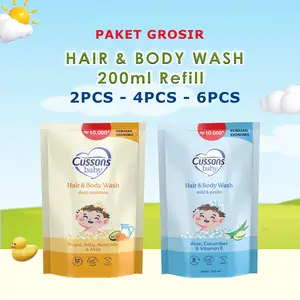 Cussons Baby Hair Body Wash Mild Gentle Deep Moist Refil 200ml - Sabun Mandi Bayi