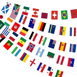 Conjunto de banderines con temática del Mundial 2026, 48 banderas de países, tela de doble cara, ideal para los Juegos Olímpicos, eventos de fútbol, bares, jardines y fiestas deportivas
