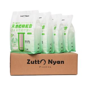 ZuttoNyan 3in1キャッサバミックス猫砂【幼猫・老猫・病猫向け ケア用猫砂】しっかり固まる 小粒 抗菌 消臭 お茶成分配合 天然素材 食べても安心