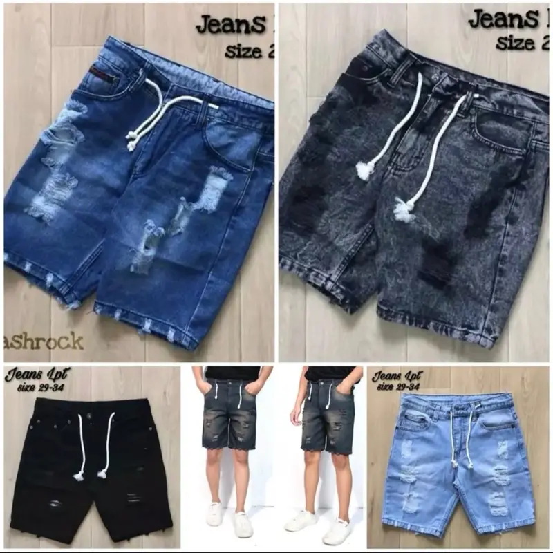 Celana Jeans Pendek Sobek Pria Distro Premium Kekinian Nyaman 7