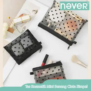 Pouch jaring motif hati/pouch makeup motif/pouch makeup