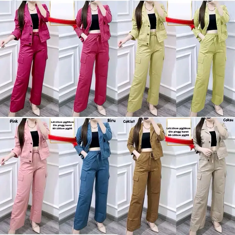One Set Blazer | Mode Jaz || Linen Katun Premium || Maulanaashop21