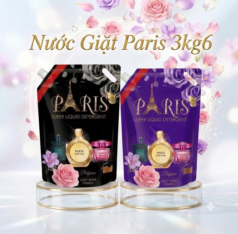 Combo Túi Nước giặt Paris Khối Lượng 3,6Kg Siêu Tiết Kiệm