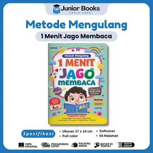 Buku Belajar Membaca Anak TK - Metode Mengulang 1 Menit Jago Membaca - Cepat Membaca Anak Berwarna - Ziyadbooks