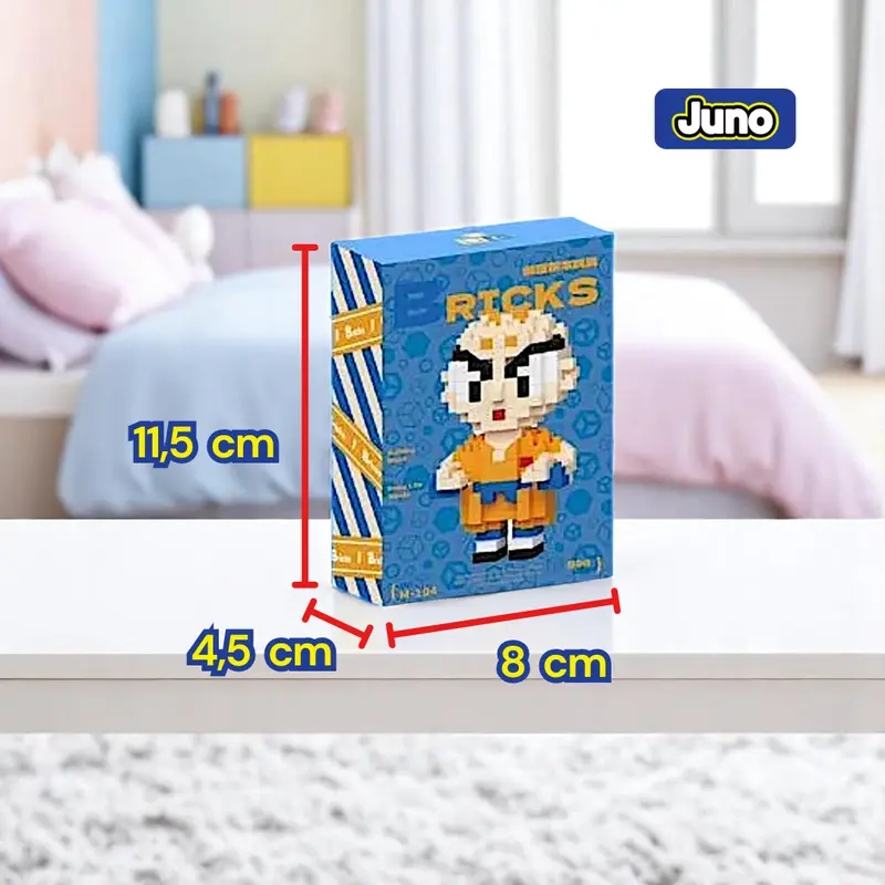 JUNO Mainan Nano Bricks Karakter Kartun Anime -  Mainan Balok Bricks Susun DIY model Robot 3D Puzzle 5