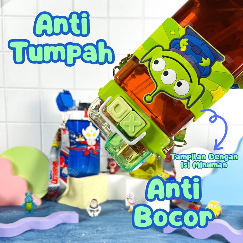 ￼Botol Minum Anak Sanrio 2in1 520ml Tritan Dual Fungsi Kuromi Melody Cinnamoroll BPA Free Sedotan Tali 4