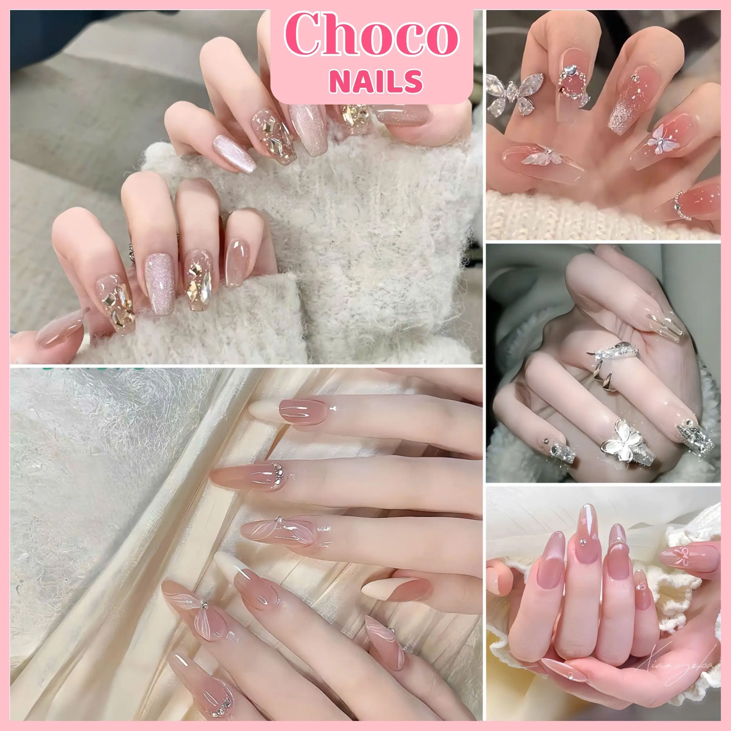[Mã Hot] Tổng Hợp Mẫu Hot Bộ Nailbox 24 Mó.ng Đủ Size  Tặng Kèm Phụ Kiện Gắn Món.g- CHOCO NAILS