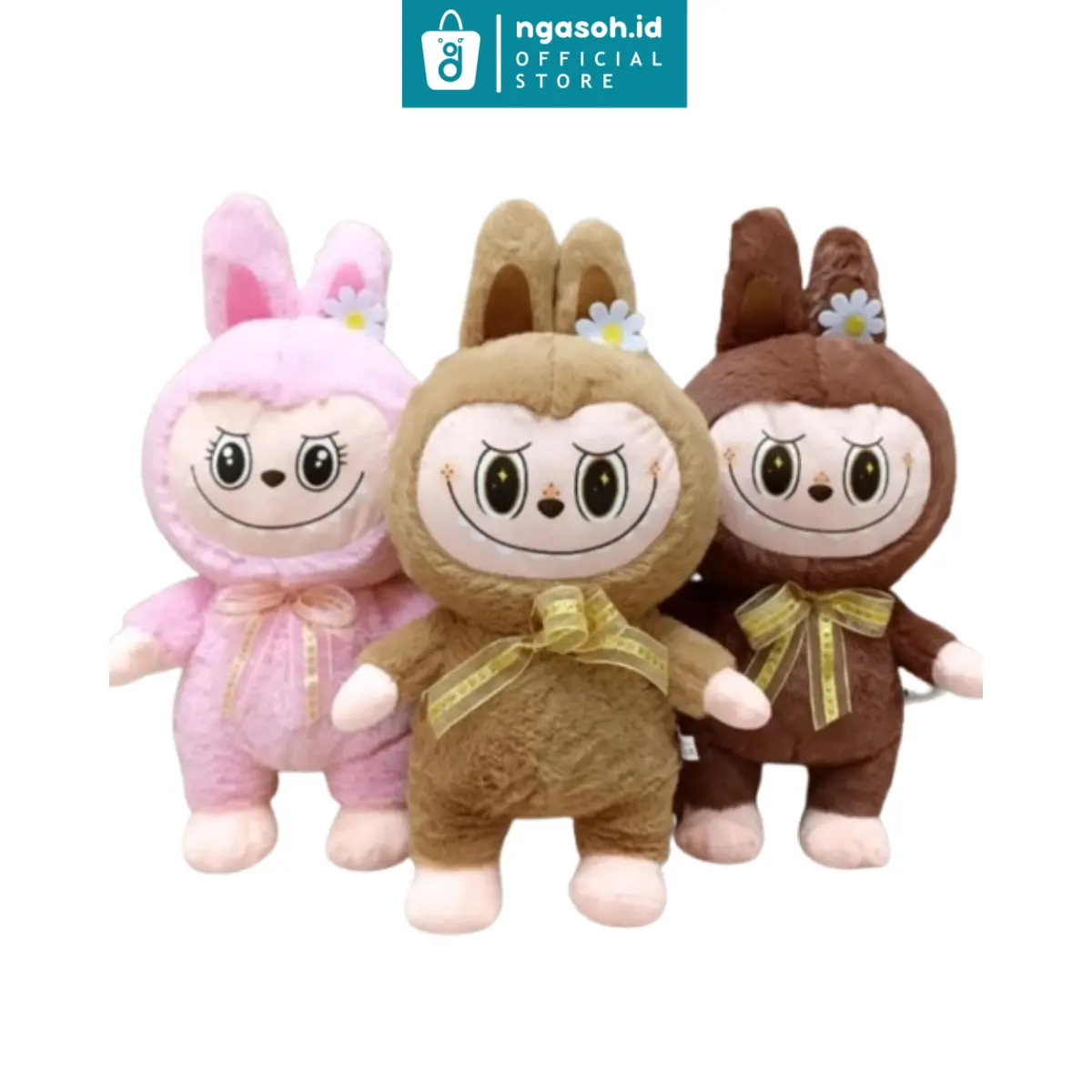 ngasoh.id Boneka Labubu Lucu 40 cm Bahan Lembut Halus Mainan Mewah Hadiah Kado Anak Dolls Toys boneka labu labu