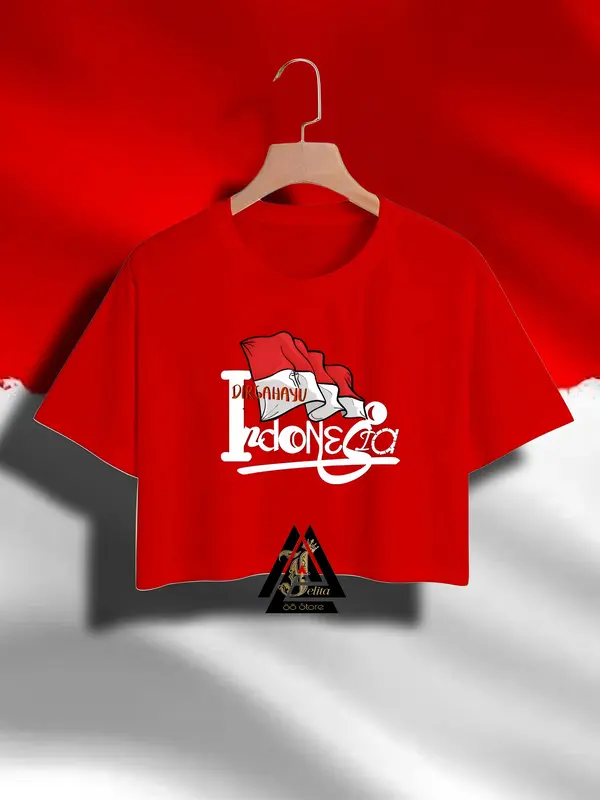 setelan resmi & setelan Fashion Anak Setelan Anak Perempuan Terbaru setelan Cutbray dan kaos cropTop  kemerdekaan Dirgahayu indonesia 4