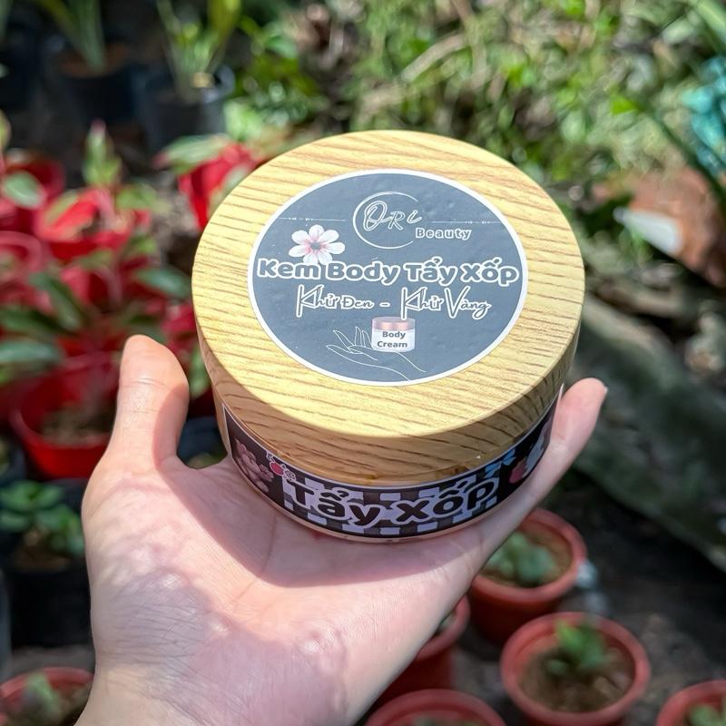 Kem Body Tẩy Xốp Ori Beauty 200Gram Dưỡng Da Mềm Mịn Với Phôi Mặt Vitamin E AButin Hỗ Trợ Da Đen Vàng Thâm Sạm - Nữ