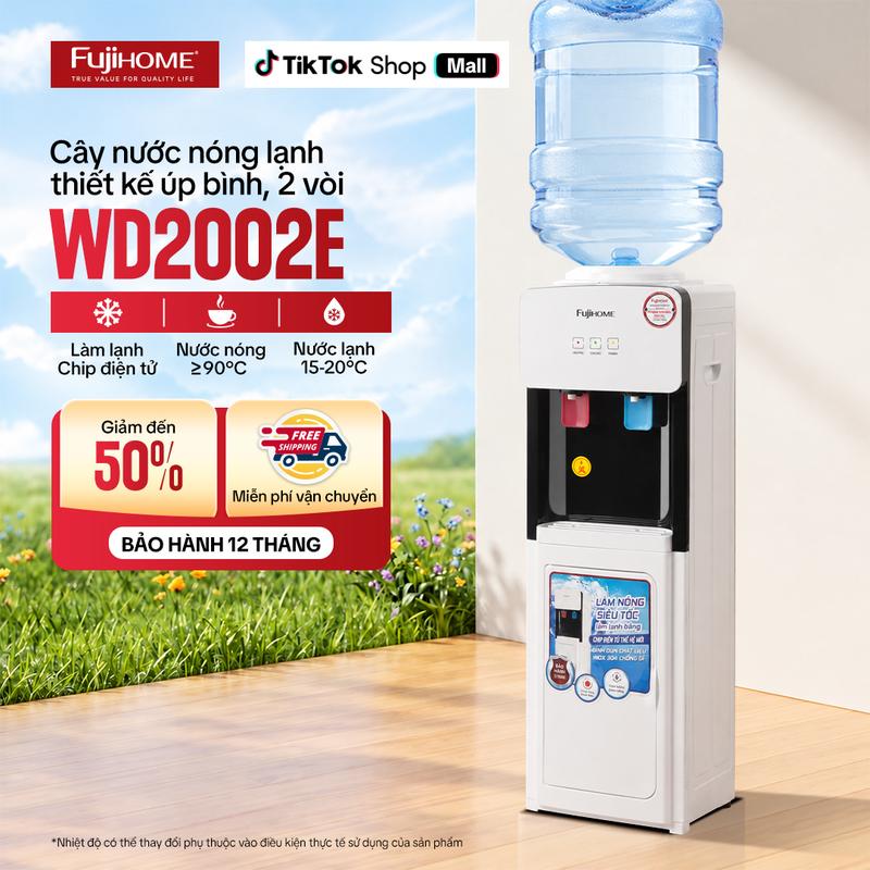 Cây nước Fujihome WD2002E, Cây nước nóng lạnh hai vòi nóng lạnh riêng biệt - BH 12 tháng