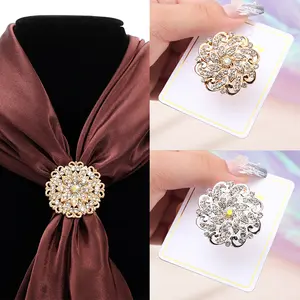 Ring /Ring hijab/Bunga Cincin Bros/Syal Terbaru/Bros ring wanita \ Syal bulat motif kancing Elegan