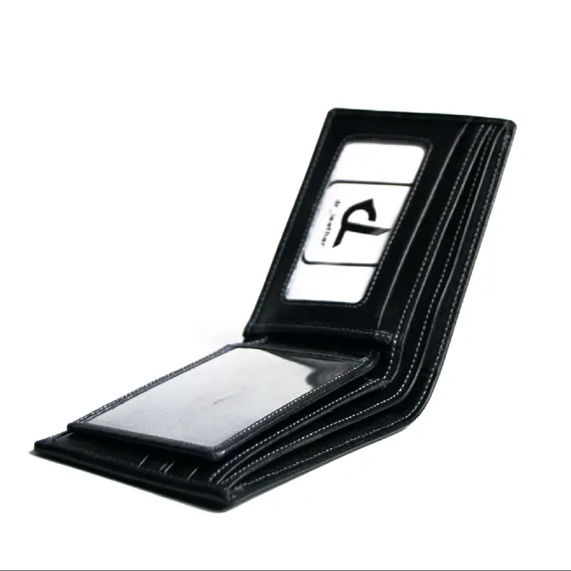 dr_leather - Dompet Lipat Pria 100% ORIGINAL Asli Kulit Dompet Kartu Uang Hitam 4