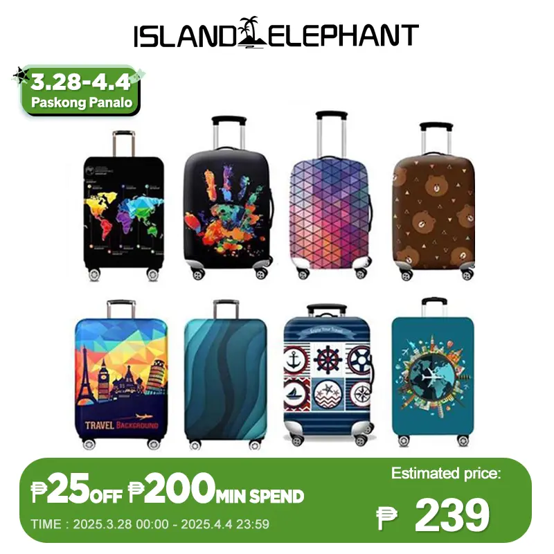ISLAND ELEPHANT Plus Size Luggage Cover Waterproof Dustproof Suitcase Cover Small,Medium,Large and Size CoverPlus Size For Luggage Elastic Travel Suitcase Luggage Cover Elastic Waterproof Cover