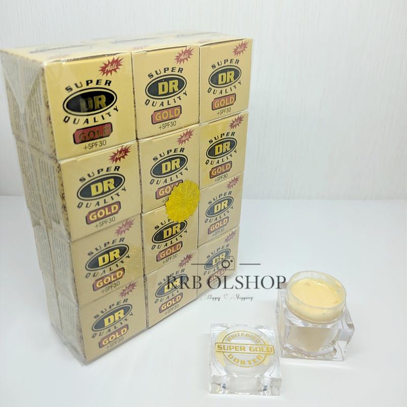 3 Pcs Cream DR Gold super quality whitening SPF+30 Siang dan malam 2