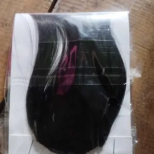 Halal Extension Hairclip Poni Depan Palsu Rambut tipis Ala Korea Cewek Clip Human Hair Style Cantik Bagus