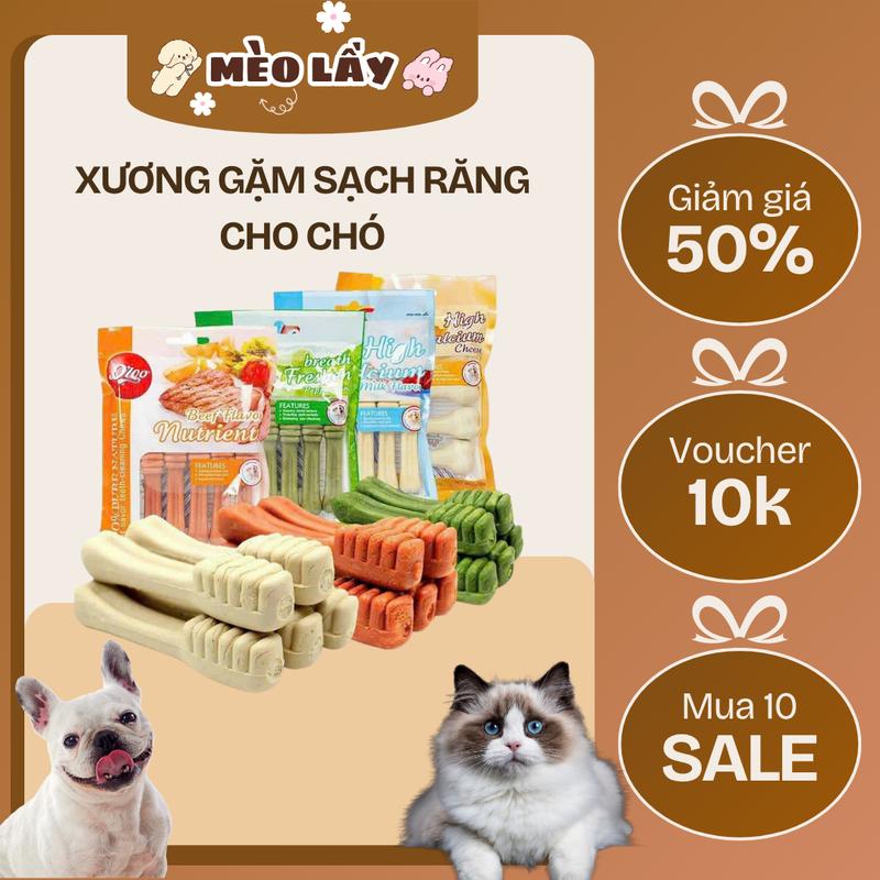 Xương Gặm Canxi Cho Chó Orgo Sạch Răng Gói 90g