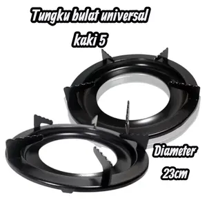 PAKET HEMAT!!! 2 Pcs Tungku Universal 23cm Tungku Bulat Kaki 5 Bahan Tebal