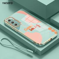 Gambar YWSBFID Casing Hp untuk Samsung Galaxy A24 4G A34 5G Case Pola Beruntung kasing Pelapisan Samping Lanyard Silikon Softcase Casing - Gaya1, Samsung A24 dari YWSBFID MALL Kab. Tangerang 1 Tokopedia