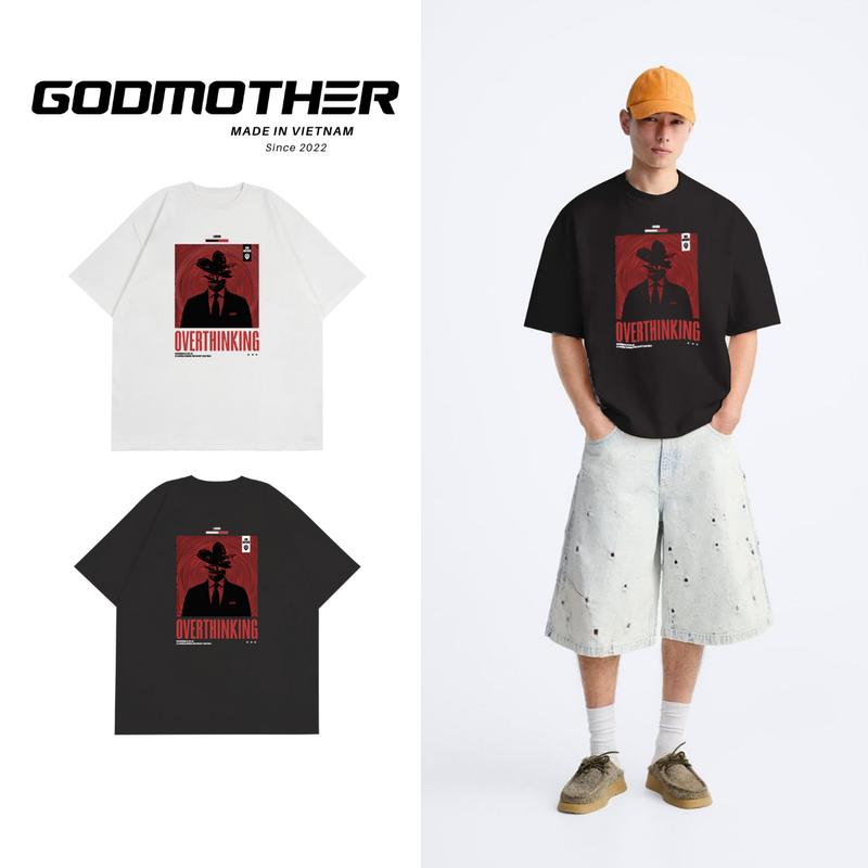  Áo Thun In Hình GODMOTHER T-Shirt Nam Nữ Unisex Hình In Độc Đáo Phong Cách OVERTHINKING 