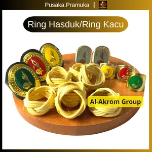 Ring Hasduk Kacu Dasi Pramuka Untuk SD SMP SMA Pembina Bahan Rotan Seng Kalep Kuningan