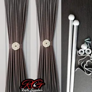 PAKET KUMPLIT Gorden Jendela Kupu kupu Full Set Gorden Jendela Full Set Stik Gorden Paket Kumplit Kain Katun Curtain