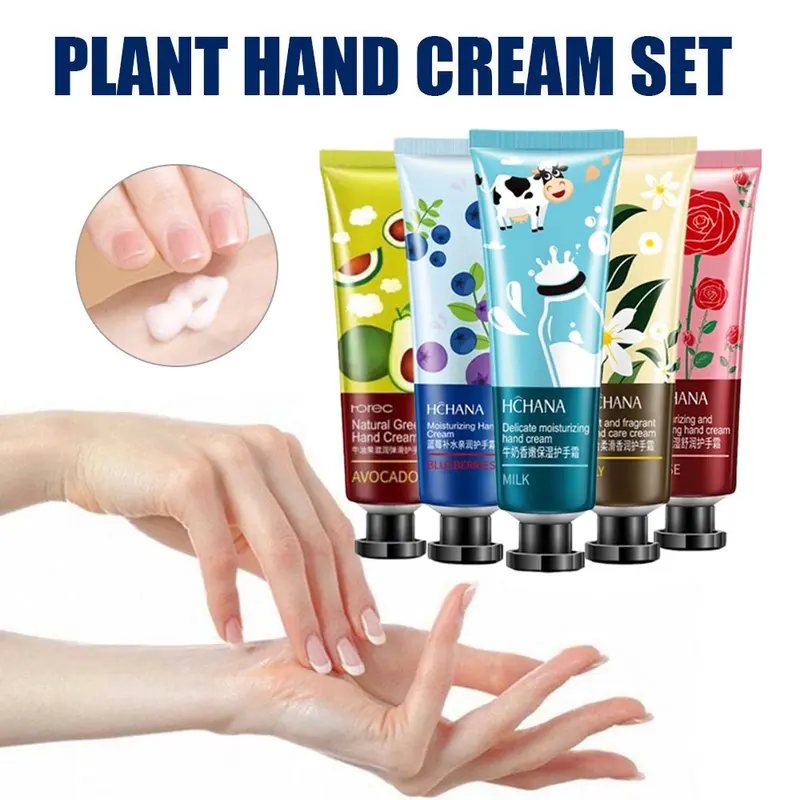 Paket Hemat 5 Pcs Moisturizing elastic Hand Cream Krim tangan harum Handcream Murah 3