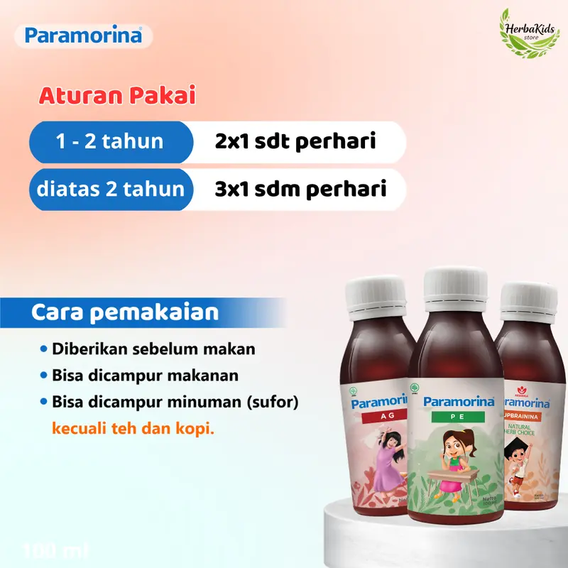 Paket 3 Botol Paramorina (100 mL) Bebas Pilih | vitamin madu untuk Bayi 1 tahun keatas | Perawatan dari dalam untuk si kecil 4