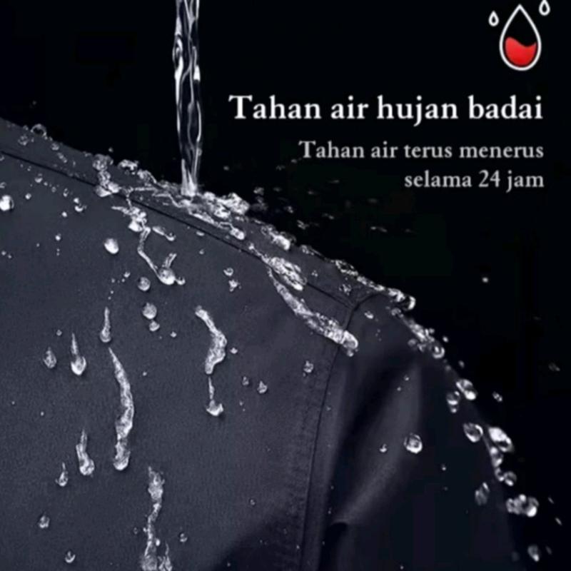 JAS HUJAN DEWASA PRIA WANITA TEBAL MANTEL HUJAN UNISEX BAHAN PREMIUM KUAT Setelan Biru Merah Hijau 2