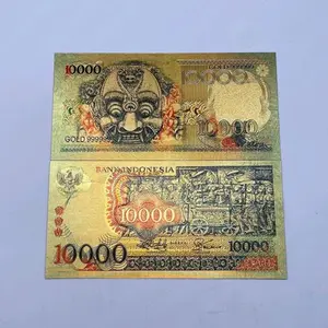 Replika Uang Gold Foil Indonesia Koleksi Antik Tahun Jadul