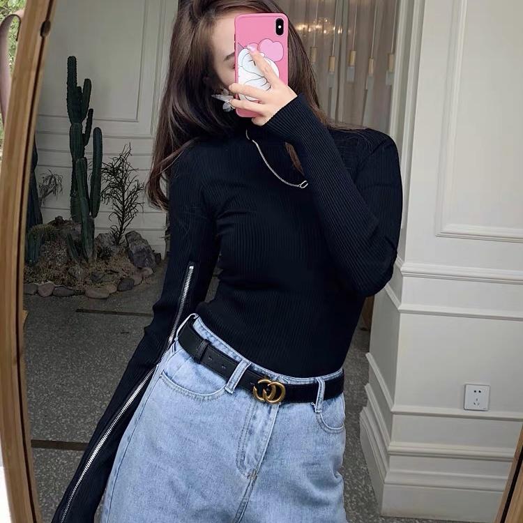 Ikat Pinggang Wanita Bahan Pu Double G Belt Wanita Belt Fashion 2