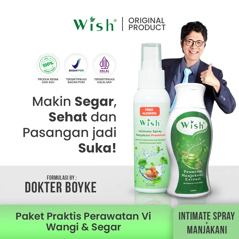 BUNDLING Paket Bersih Segar [Intimate Spray + Premium Manjakani] Bikin Sehat & Pasangan Happy