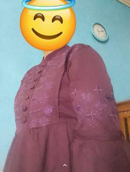 Product Review of Gamis Slavina Bordir Busui Kancing Muslim Wanita Simple Elegant Mayung Twill Nyaman Rempel Cantik from k**g A**t b**i 2
